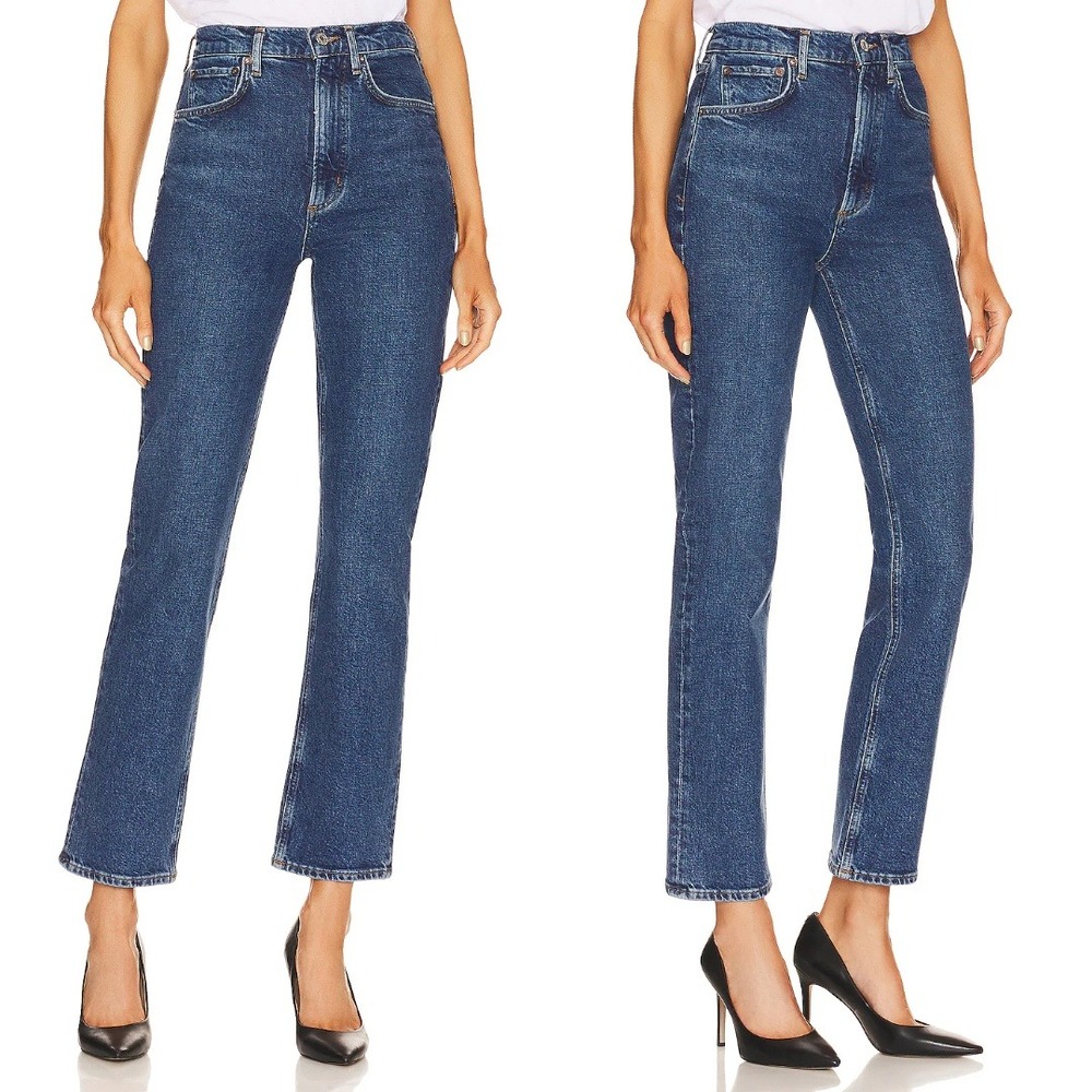 AGOLDE High Rise Stovepipe Jeans in Aspire Straight‎ Leg